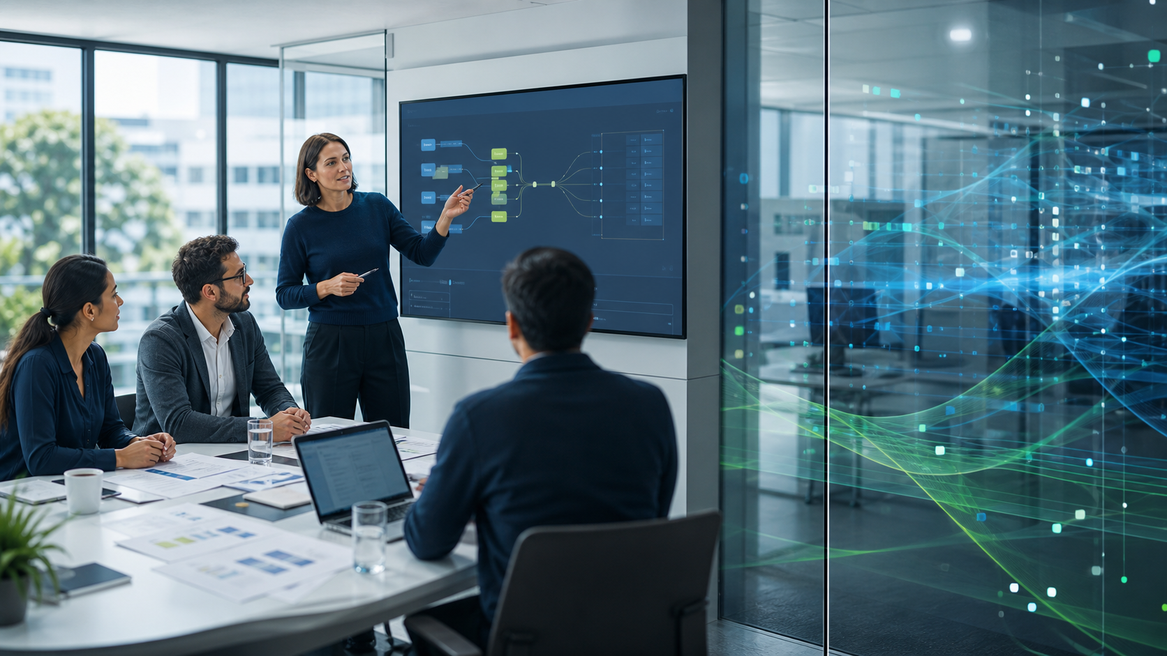 Équipe data travaillant sur la gouvernance d’un modèle sémantique